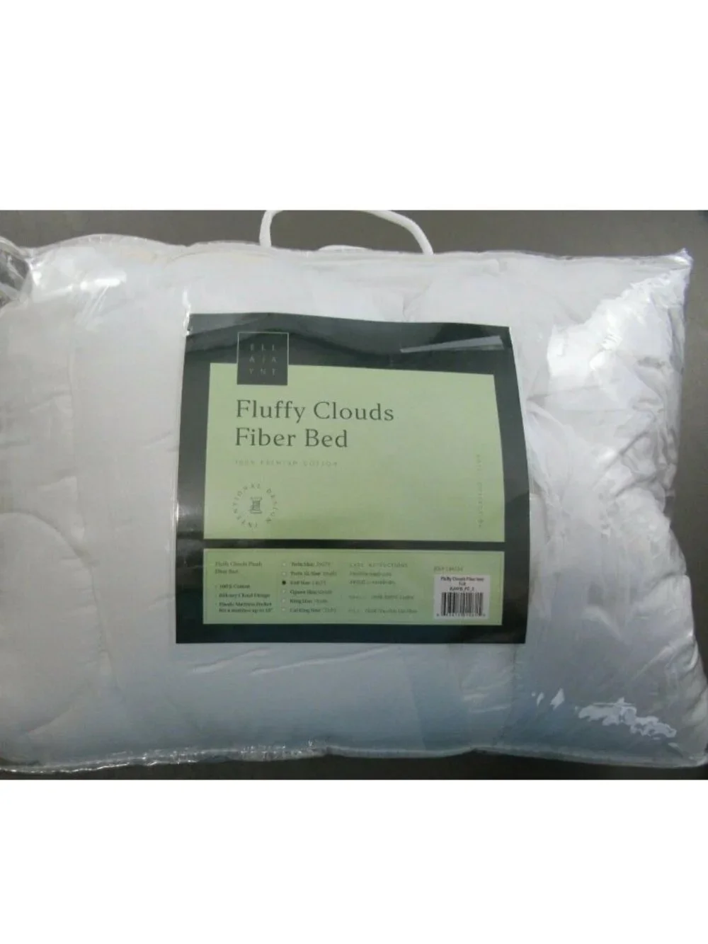 Ella Jayne Lofty 100% Cotton Plush Fiber Filled Mattress Pad, Full, White